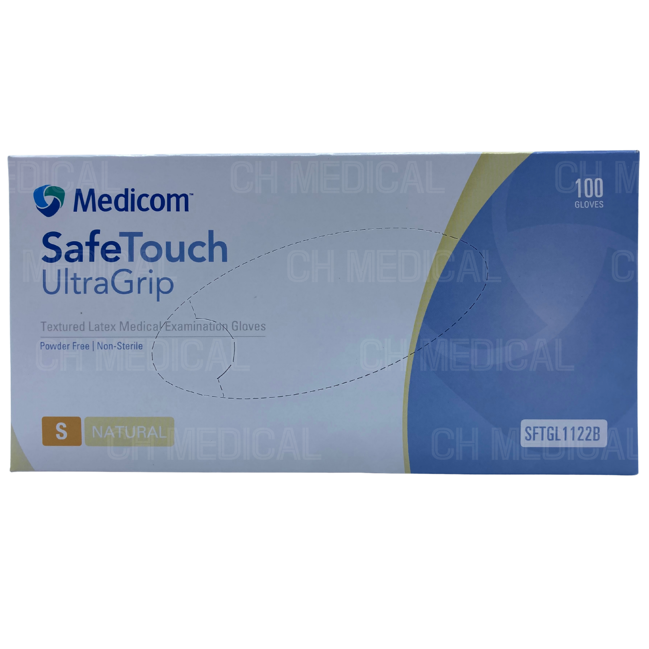 MEDICOM) Latex Glove (UltraGrip) #Small (1122B) (100ea)