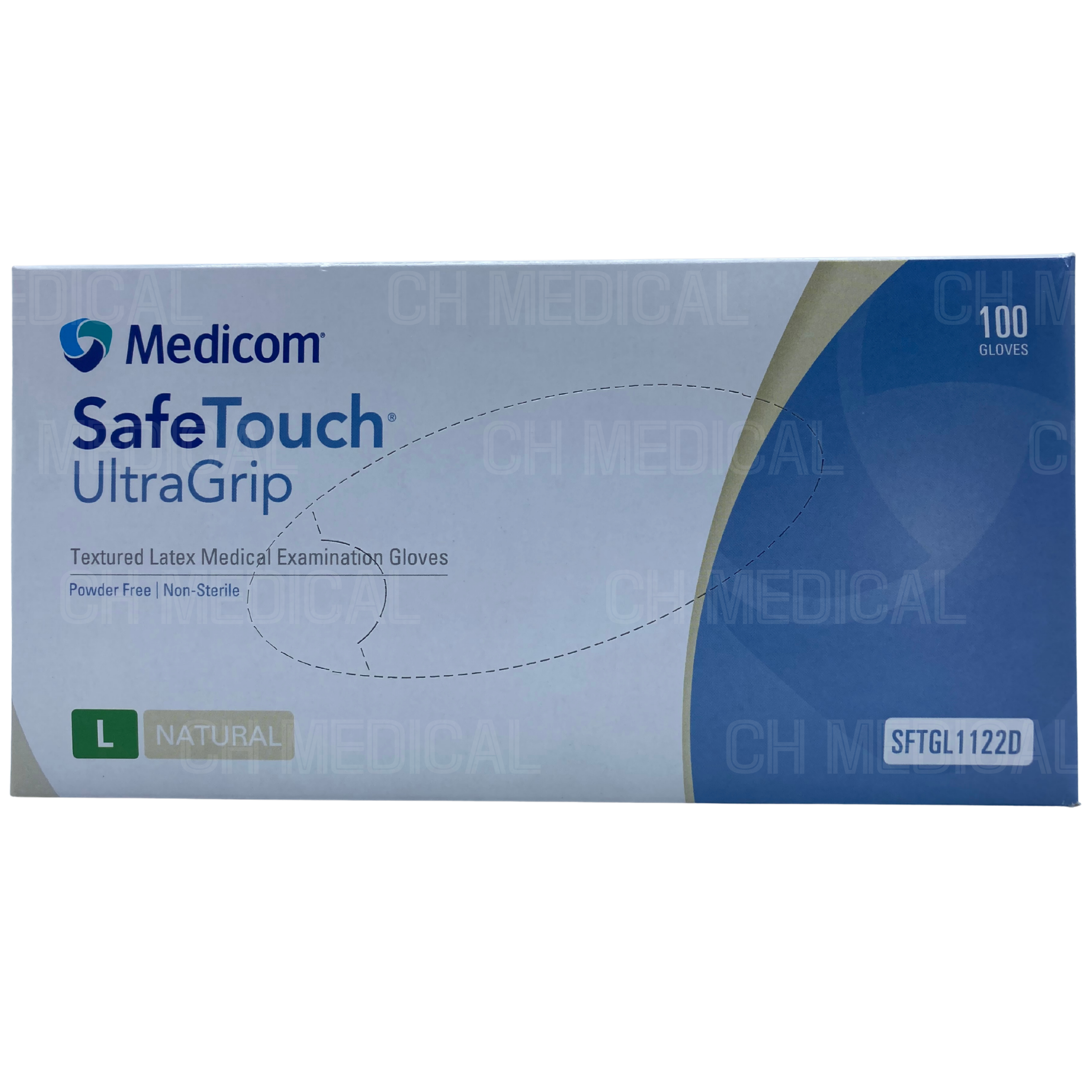 MEDICOM) Latex Glove (UltraGrip) #Large (1122D) (100ea)