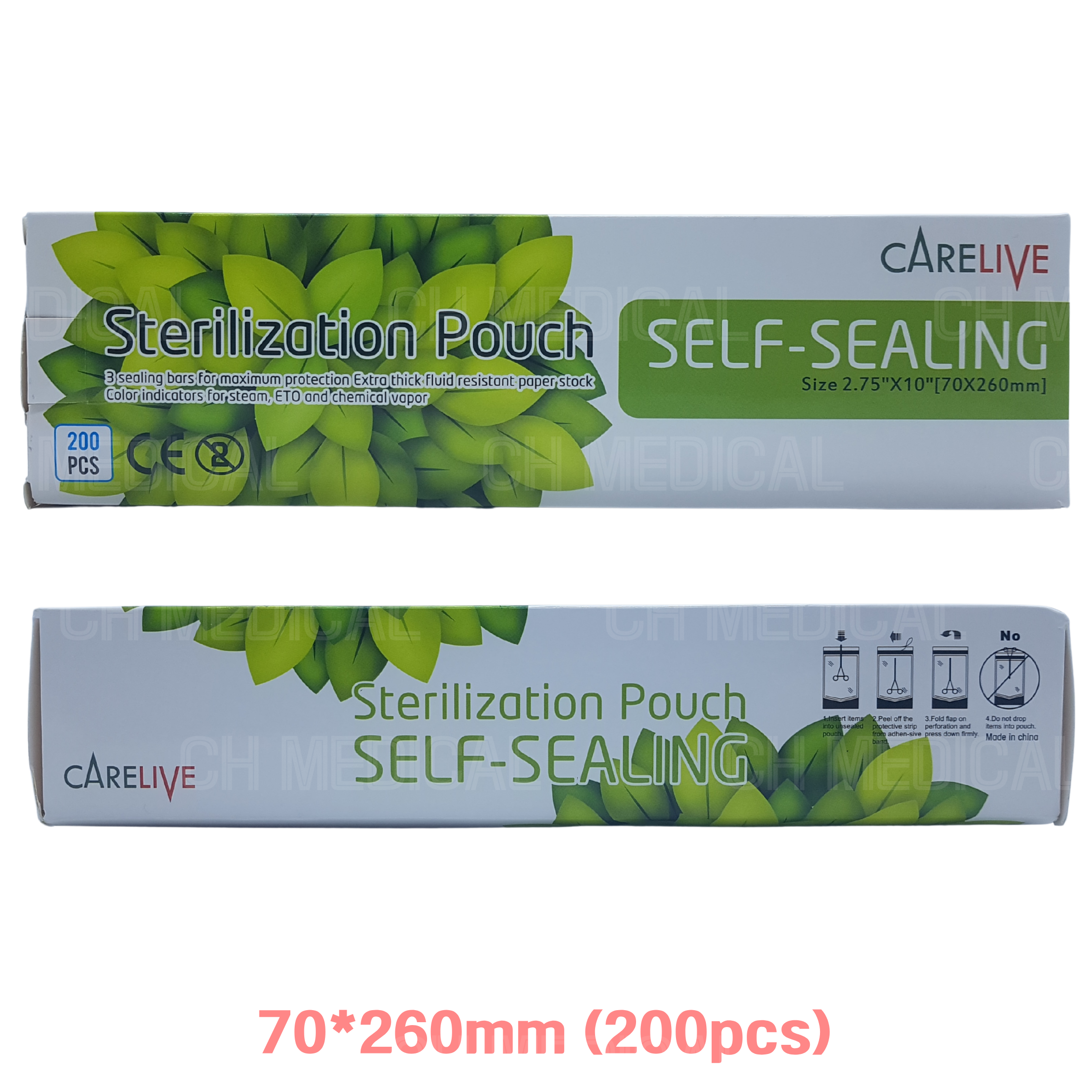 CARELIVE) Sterilization Pouch (70mm*260mm)