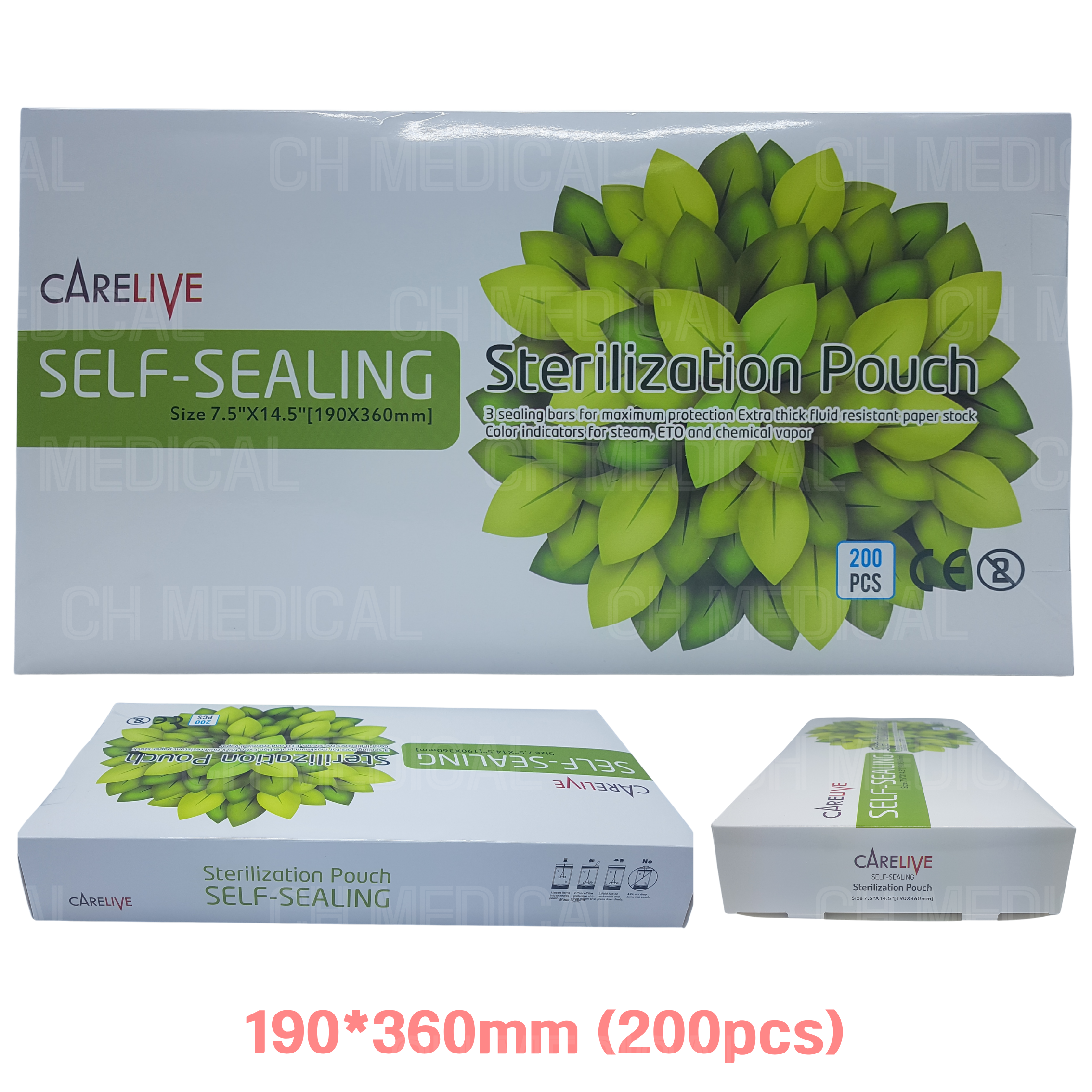 CARELIVE) Sterilization Pouch (190mm*360mm)