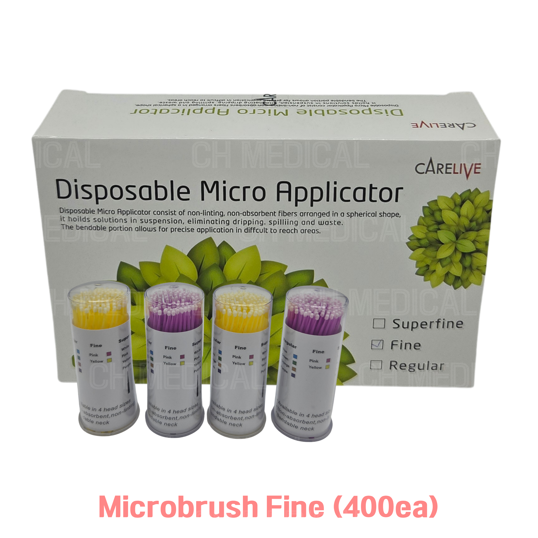 CARELIVE) Micro Applicators #Fine (1.5~2.0mm) (400ea)