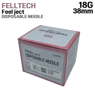 FEELTECH) FEELject Disposable Needle 18G 38mm (1 1/2inch) (100ea)