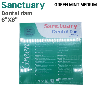 SANCTUARY) Latex Dental Dam #Adult Medium (6in*6in*36Sheet)