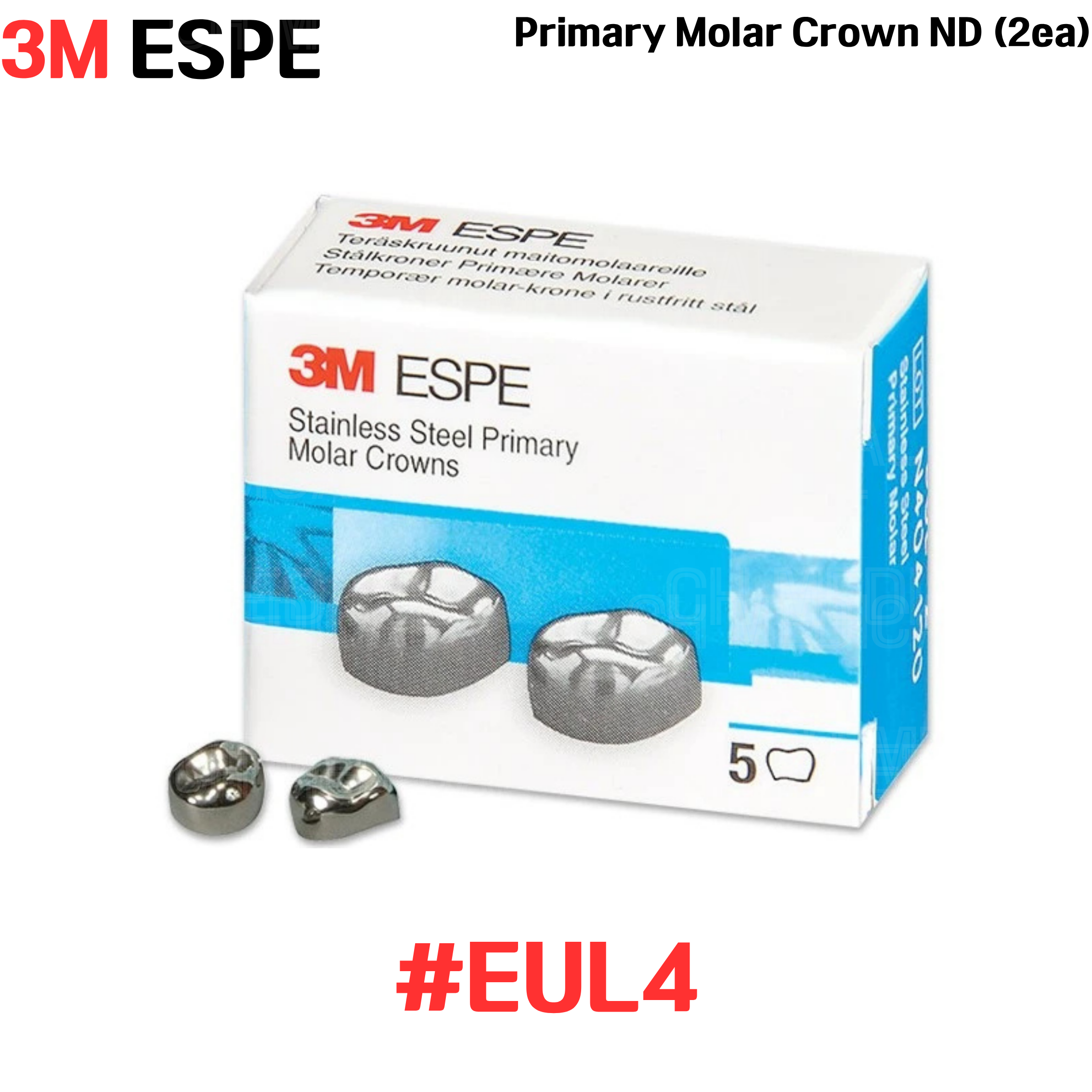 3M) Primary Molar Crown ND #EUL4 (2ea)