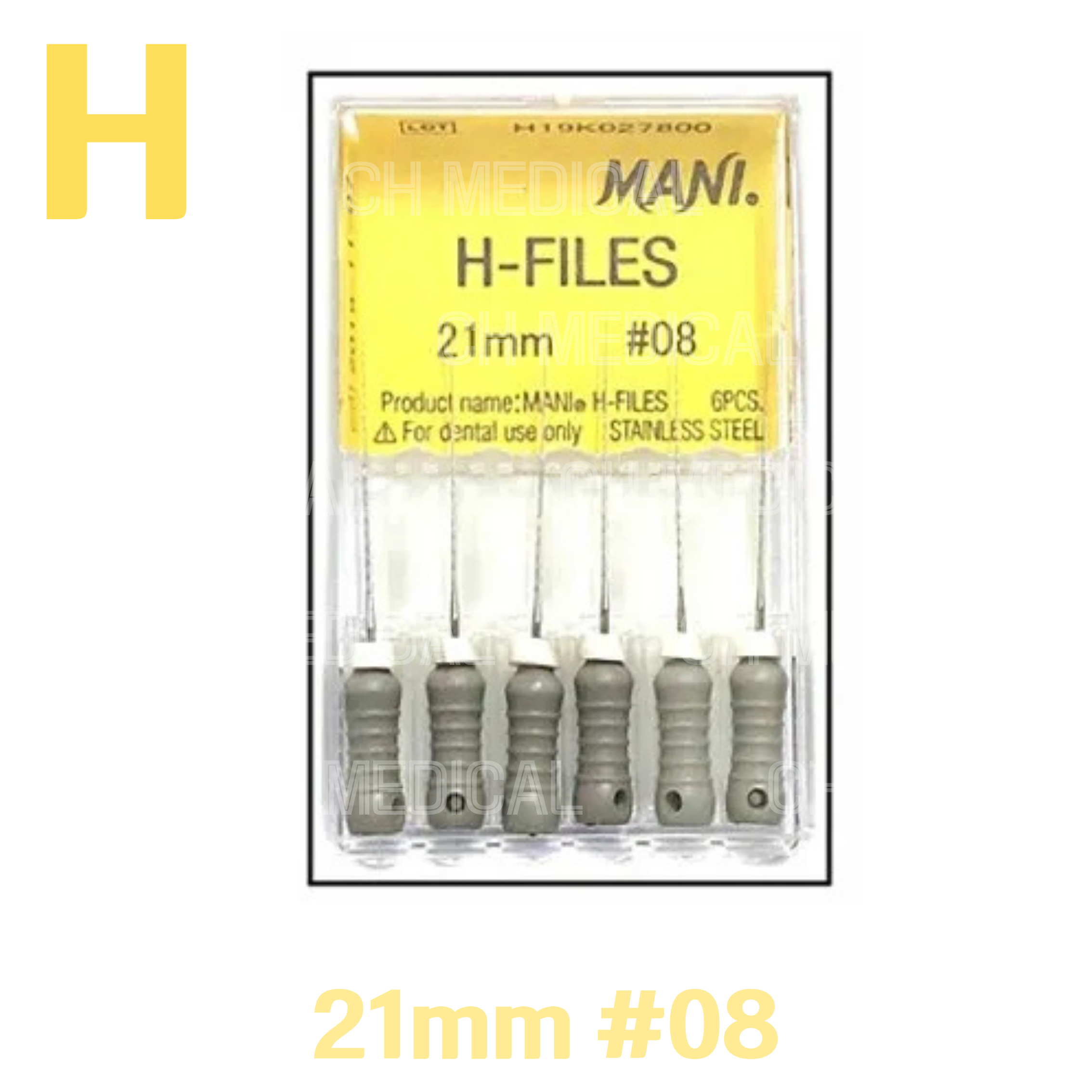 MANI) H-File 21mm #08 (6ea)