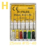 MANI) H-File 25mm #15~40 (6ea)