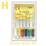 MANI) H-File 25mm #45~80 (6ea)