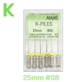 MANI) K-File 25mm #08 (6ea)