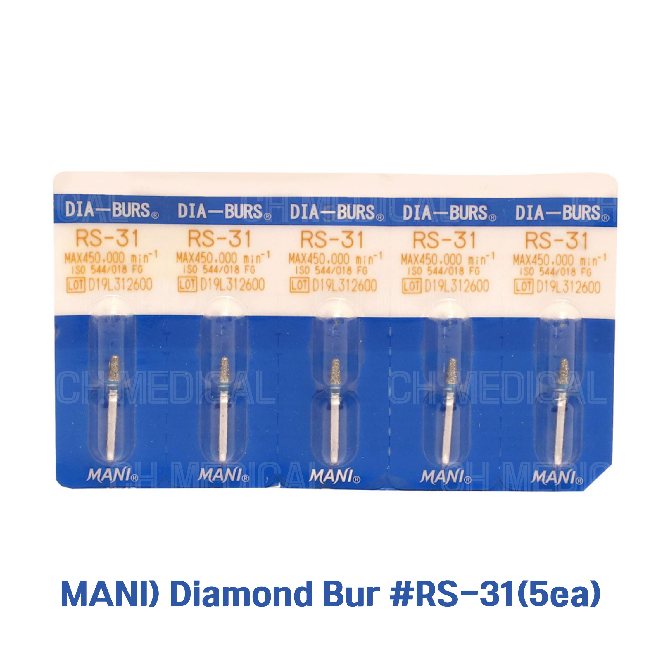 MANI) Diamond Bur #RS-31 (5ea)