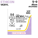 ETHICON) VICRYL 5/0 (16mm 3/8) 45cm #VCP500G (12unit)