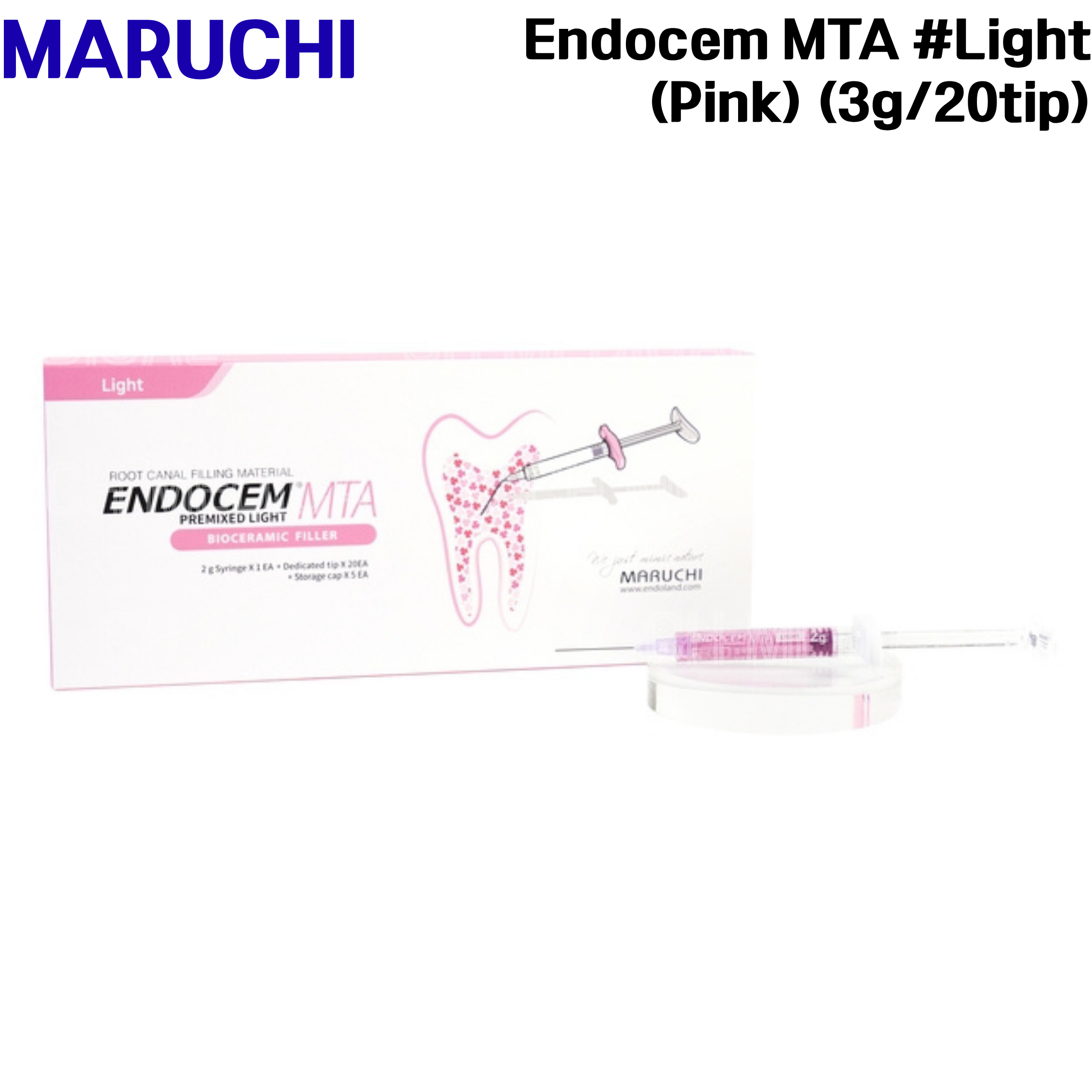 MARUCHI) Endocem MTA #Light (Pink) (3g/20tip)