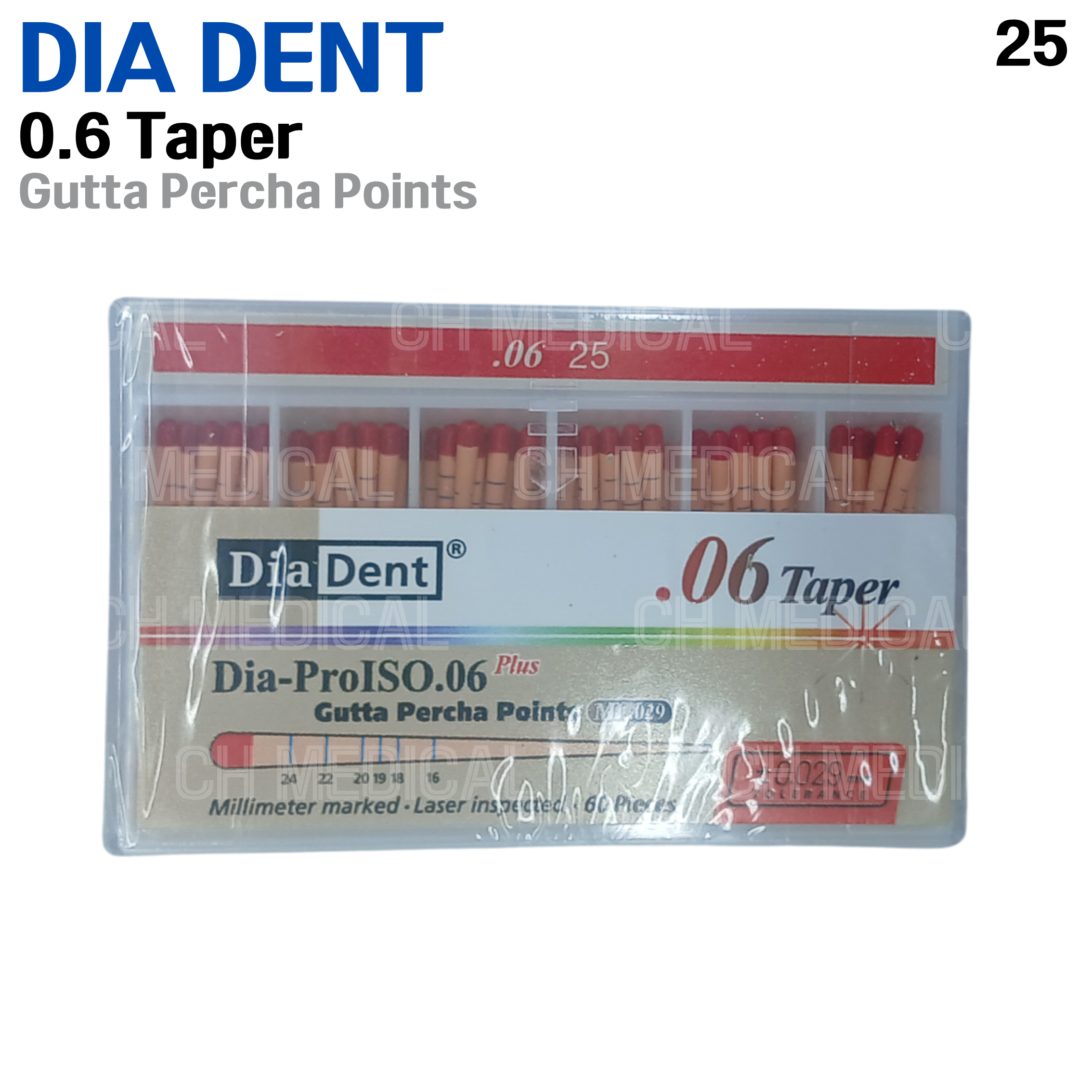DIADENT) Gutta Percha Point 06T #25 (60ea)