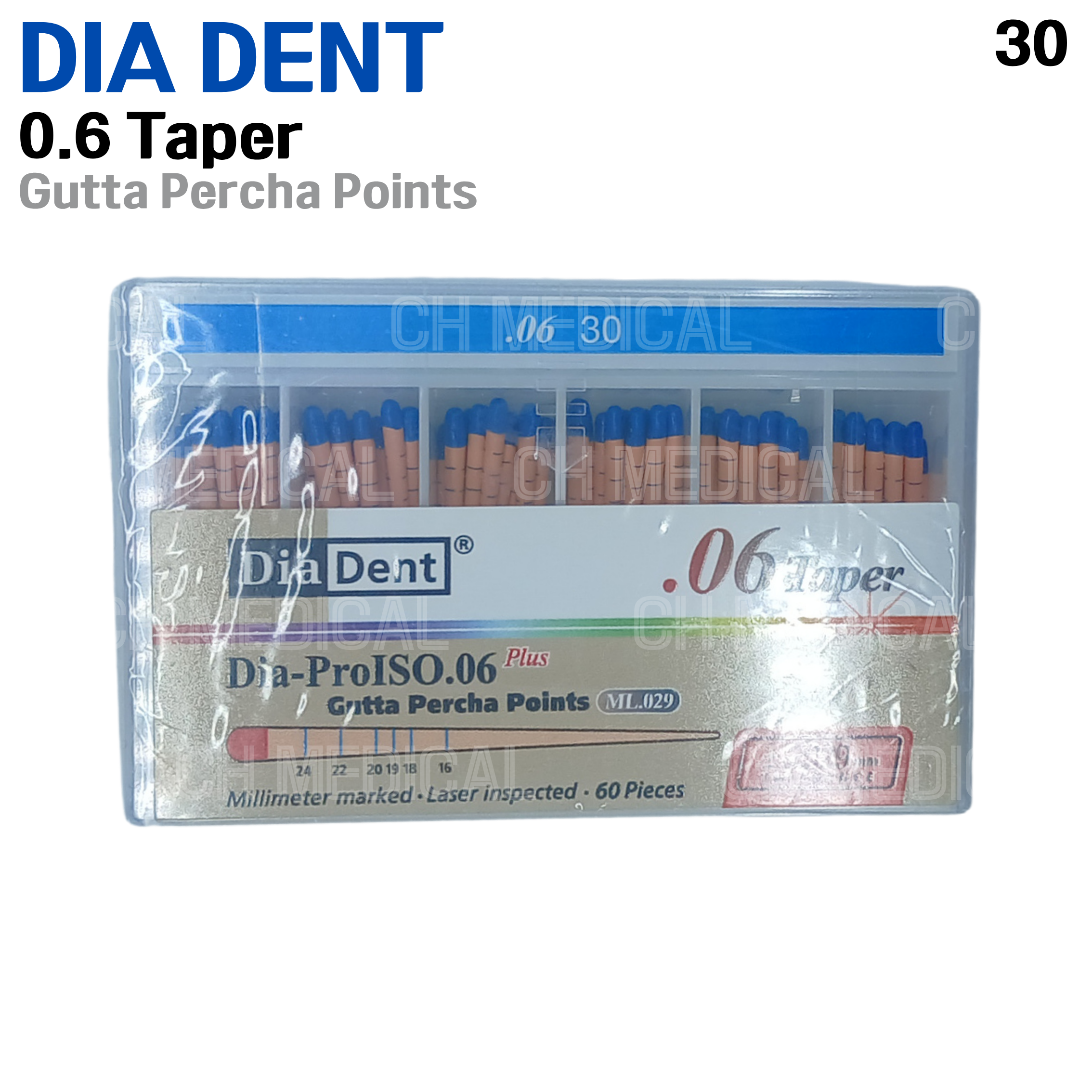DIADENT) Gutta Percha Point 06T #30 (60ea)