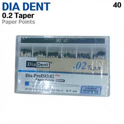 DIADENT) Paper Point 02T #40 (200ea)