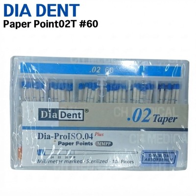DIADENT) Paper Point 02T #60 (200ea)