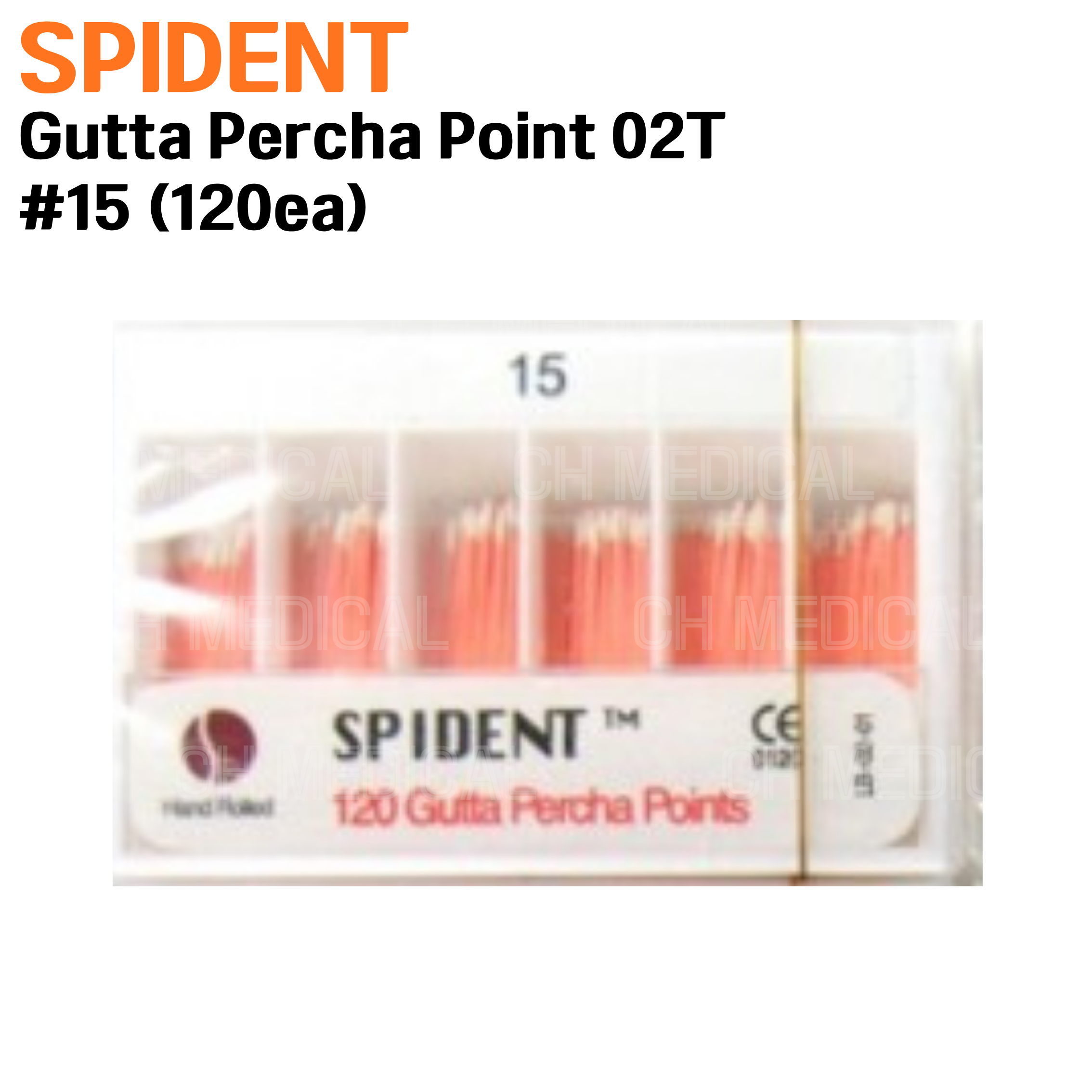 SPIDENT) Gutta Percha Point 02T #15 (120ea)