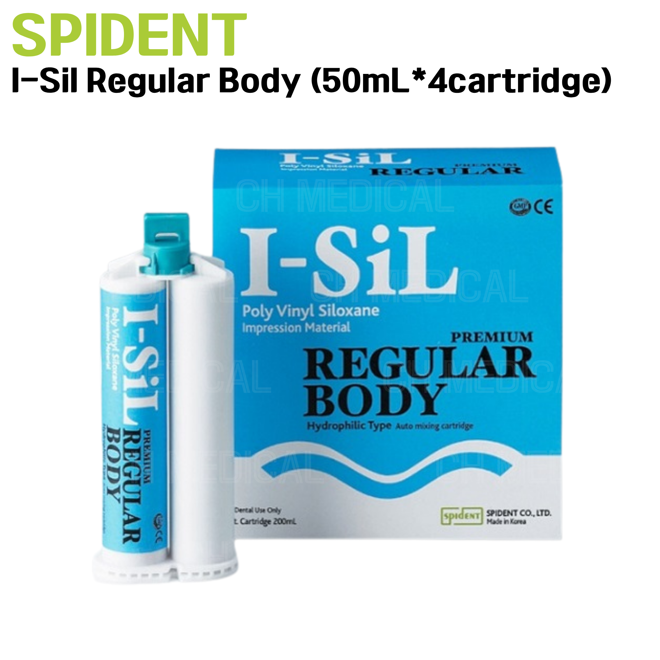 SPIDENT) I-Sil Regular Body (50mL*4cartridge)