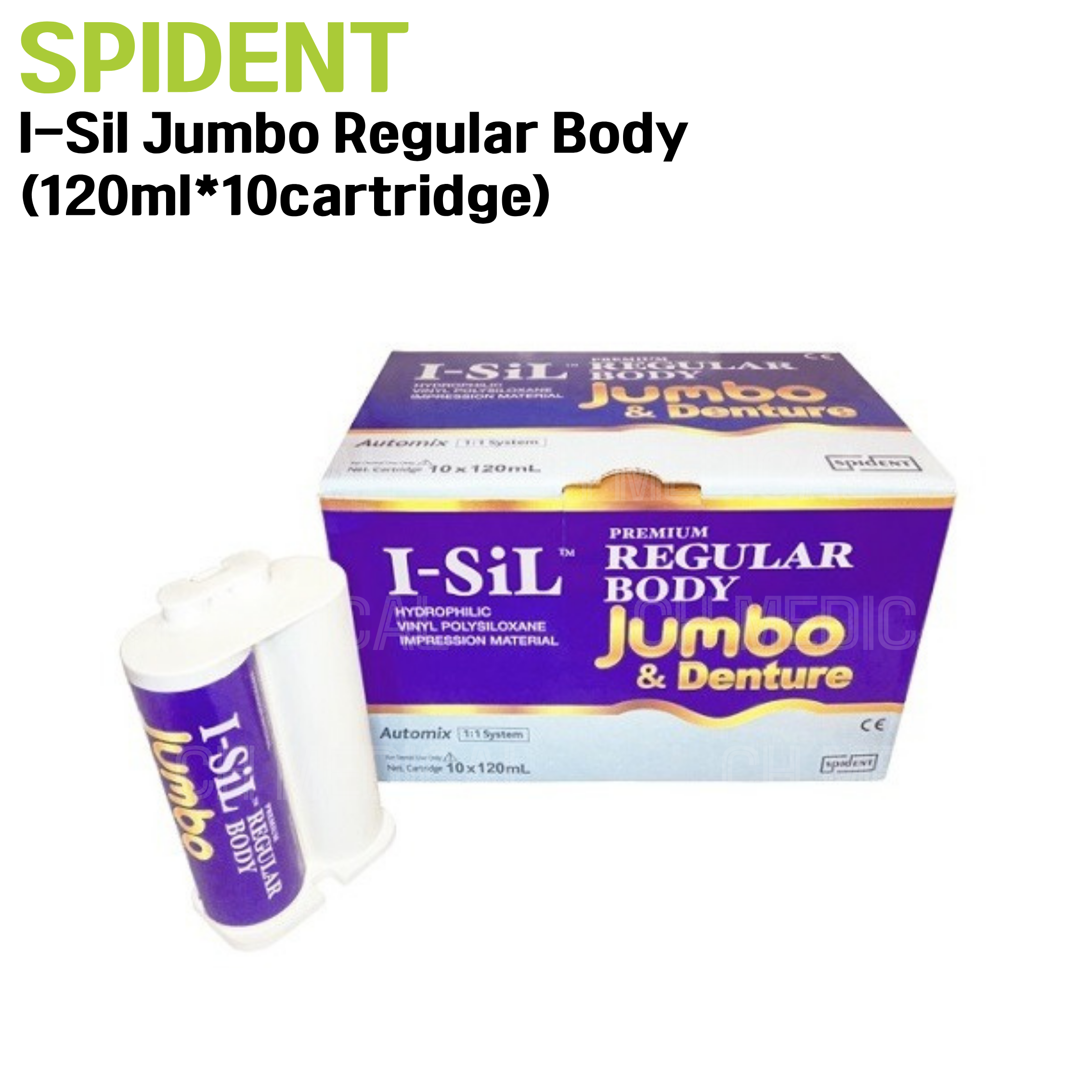 SPIDENT) I-Sil Jumbo Regular Body (120ml*10cartridge)