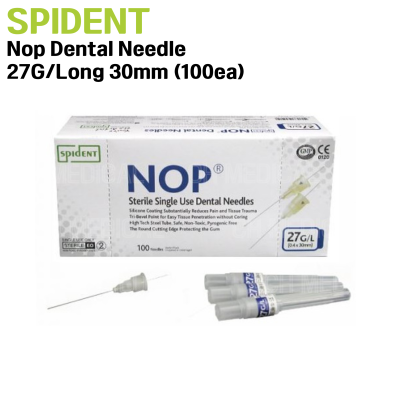 SPIDENT) Nop Dental Needle 27G/Long 30mm (100ea)