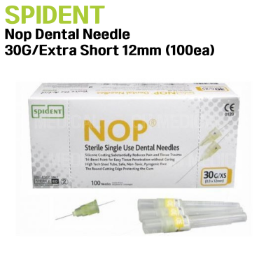  SPIDENT) Nop Dental Needle 30G/Extra Short 12mm (100ea)