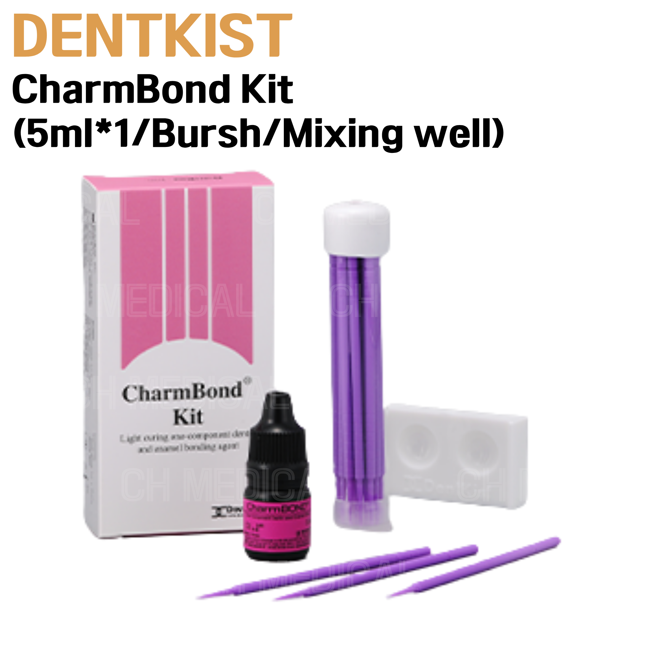 DENTKIST) CharmBond Kit (5ml*1/Bursh/Mixing well)