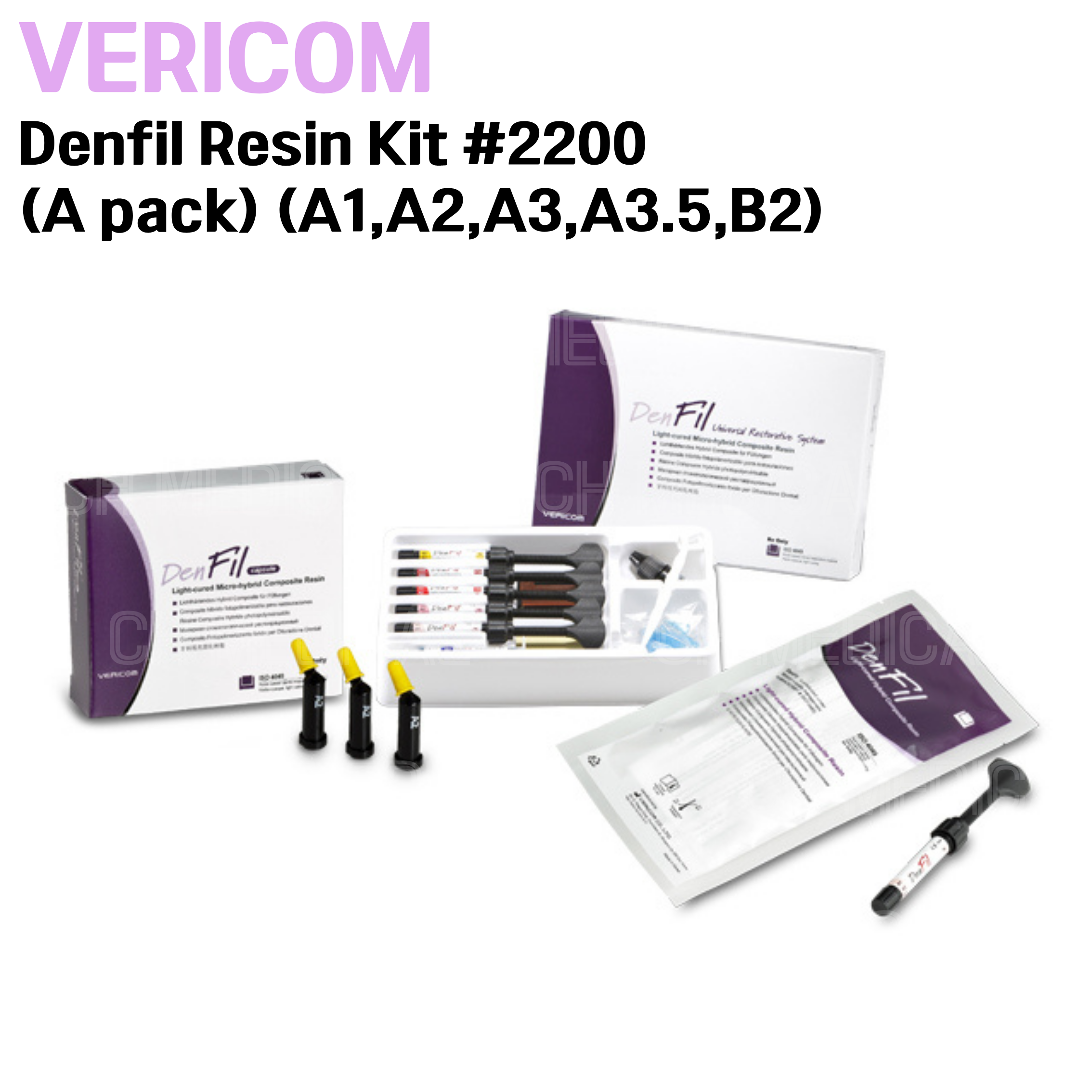 VERICOM) Denfil Resin Kit #2200 (A pack) (A1,A2,A3,A3.5,B2)